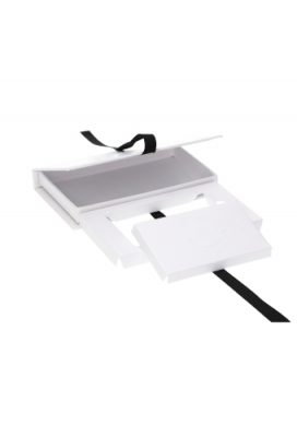 Luxe Klepdoos & Lint Wit Mat 7x12x1cm & Inlay 25stuks OP IS OP