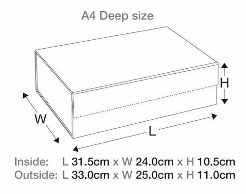 Luxueuze Magneetdozen Diamond & Satijn Zwart Mat 31.5x23.5x10.5cm 12st