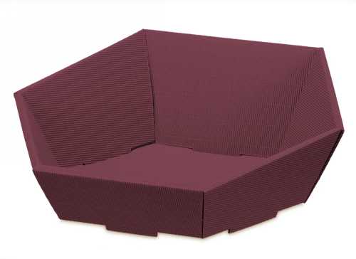 Geschenkdoos Korf Modern Bordeaux Middel 38x34x7.5-13cm 25stuks