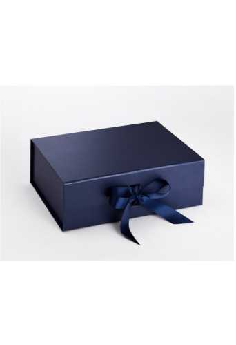 Luxueuze Magneetdozen Diamond & Satijn Navy 31.5x23.5x10.5cm 12st