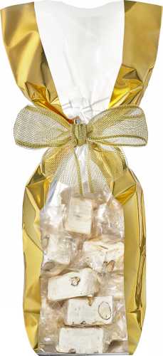 Luxe Cellofaan Zakjes Golden Edge & Zilveren Bodem 12x4x26cm 100st