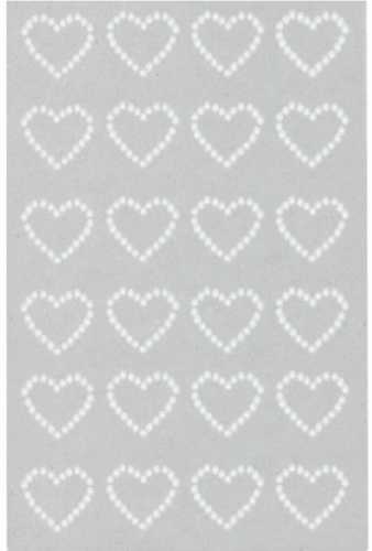 Kado Sticker Parel Hartje 18mm 24stuks