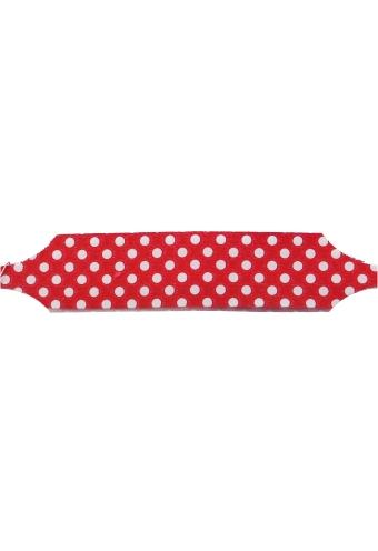 Everyday Trek Strikken Dots Rood D95mm met een lint van 20mm 30stuks