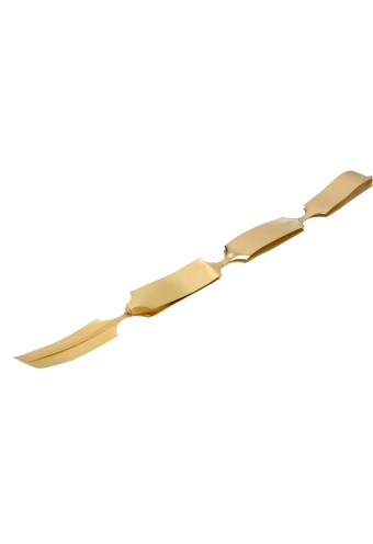 Trek Strikken Metallic Goud Doorsnee 120mm met een lint 30mm 30stuks