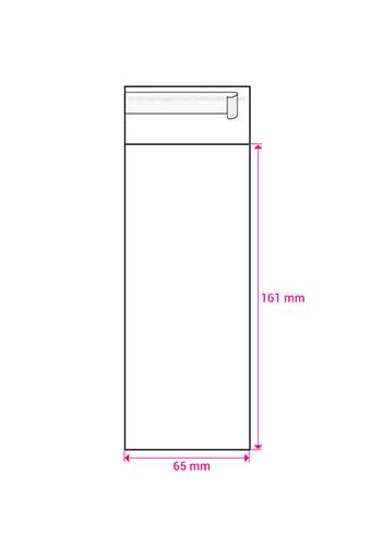 Cellofaan Zakjes Transparant Met Plakstrip 161x66mm 100stuks