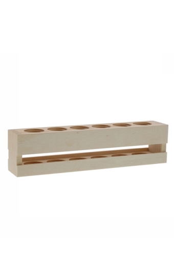 Geschenkverpakking Proefbuishouder (6) naturel 21.1x4.1x5.2cm 24stuks