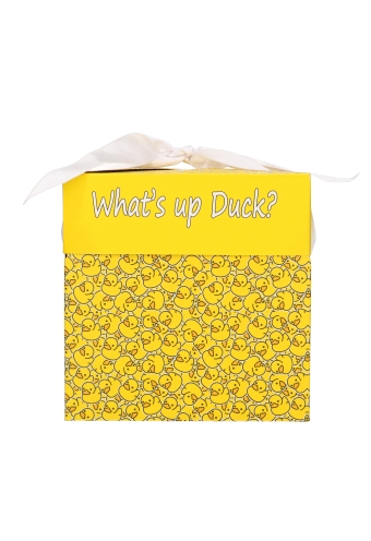 Geschenkdoos Regalo What's up Duck & Wit Lint 15x15x15cm 25stuks