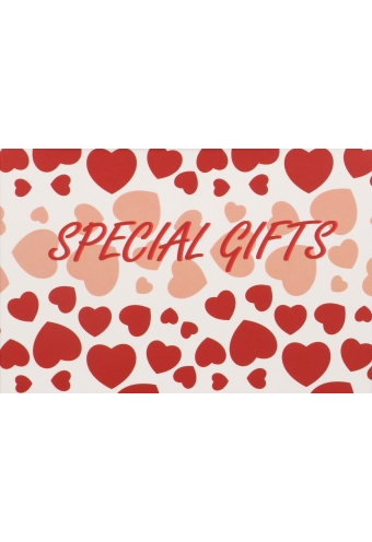 Geschenkdoos Regalo Special Gifts Hartjes Rood Lint 15x15x15cm 25stuks