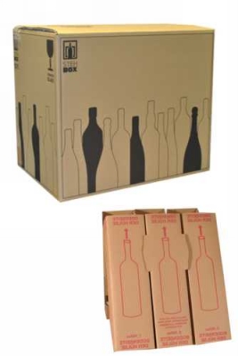 Wijn Verzendverpakking 12 fles 46.3x31.4x38cm Met Inlay 15stuks