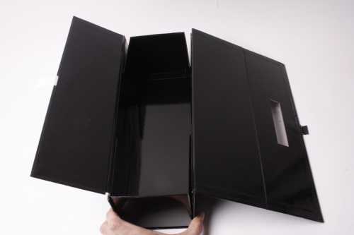 Luxe Magneetdozen Wijnfles 1200 gram Wit Mat 10x10x34cm 1 stuks