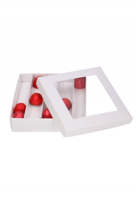 Bonbondoosjes & Deksel Zurich Wit Glans 25 bonbons 16x16x2.2cm 12stuks