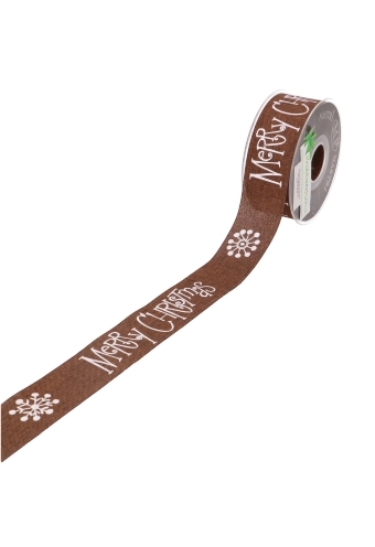 Kadolint Canvas Merry Christmas Bruin & Wit 40mm x 20meter