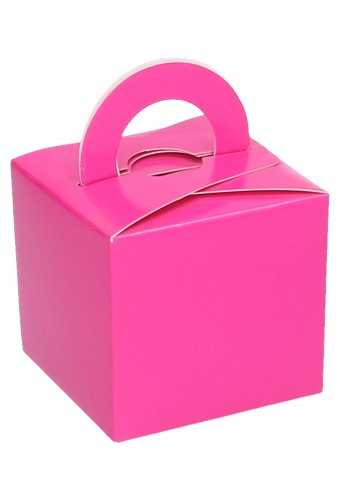 Kubus Geschenkdoosjes Met Hengsel Fuchsia 6.5x6.5x5.5cm 10stuks