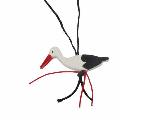 Gelukspoppetjes Ooievaar Met Koord 3cm 50stuks