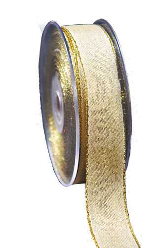 Kadolint Metallic Goud Mat Met Gouden Rand IJzerdraad 25mm x 20meter