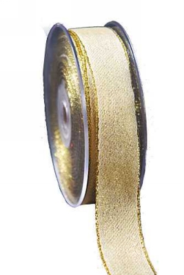 Kadolint Metallic Goud Mat Met Gouden Rand IJzerdraad 25mm x 20meter