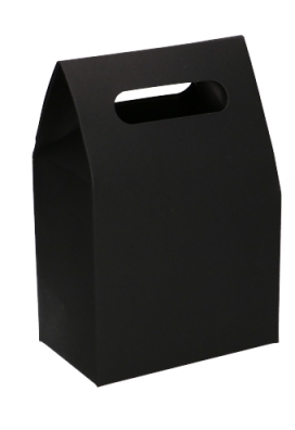 Kadodoos Flores Met Handgreep Hoog Model Zwart & Tape 13x8x18cm 10st