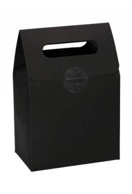 Kadodoos Flores Met Handgreep Hoog Model Zwart & Tape 13x8x18cm 10st