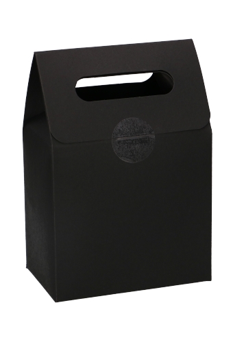 Kadodoos Flores Met Handgreep Hoog Model Zwart & Tape 13x8x18cm 10st