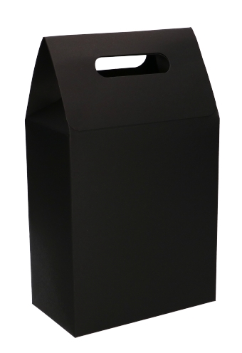 Kadodoos Flores Met Handgreep Hoog Model Zwart & Tape 16x9x26cm 10st