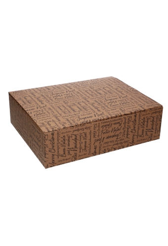 Luxe Wijndozen Ferro Zalig Kerstfeest voor 3 fles 27x9x34cm 30stuks