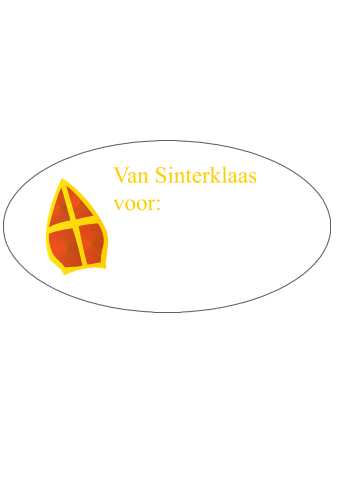 Etiketten Sint Van Sinterklaas & Voor 4x2cm 500stuks Etiketten Sint Van Sinterklaas & Voor 4x2cm 500stuks