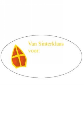 Etiketten Sint Van Sinterklaas & Voor 4x2cm 500stuks Etiketten Sint Van Sinterklaas & Voor 4x2cm 500stuks