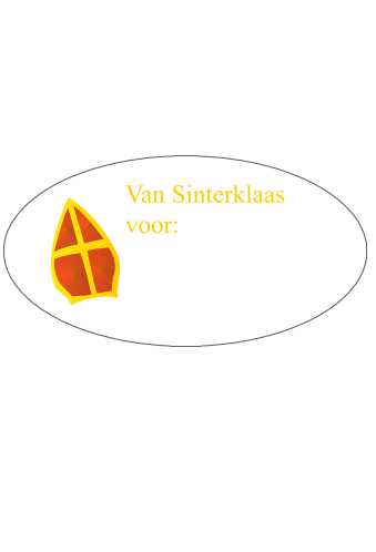 Hoopvol Rijden Verniel Rol Etiketten Van Sinterklaas & Voor 4x2cm 500stuks Krabbendam  Kadoverpakking