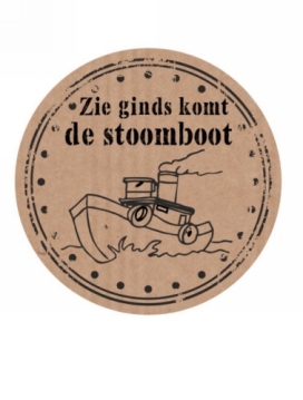 Etiketten Sint Zie Ginds Komt De Stoomboot Kraft 4x2cm 500stuks Etiketten Sint Zie Ginds Komt De Stoomboot Kraft 4x2cm 500stuks
