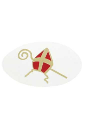 Etiketten Sint Mijter 4x2cm 500stuks Etiketten Sint Mijter 4x2cm 500stuks
