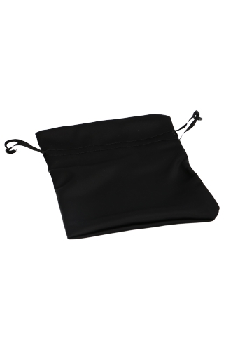 Luxe Satijn Zakjes Mat Zwart Met Koord Medium 12x17cm 10stuks