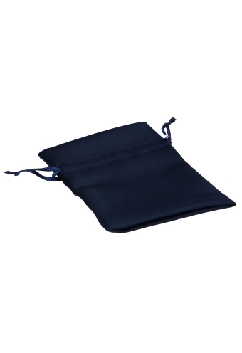 Luxe Satijn Zakjes Mat Donker Blauw Met Koord Klein 9x12cm 10stuks