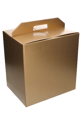 Geschenkdoos Draagbox Gold 33x25x35cm 30stuks