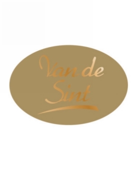 Etiketten Van de Sint Goud 3.7x2.5cm 500stuks