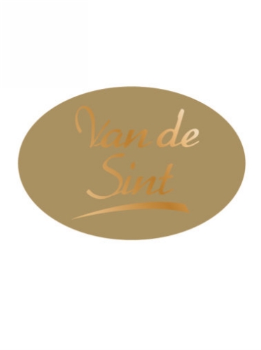 Etiketten Sint Van de Sint Goud 3.7x2.5cm 500stuks