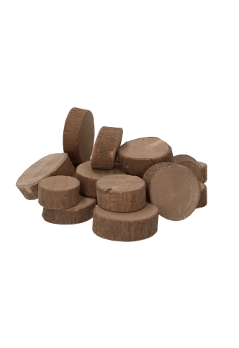 Decoratie Strooi Hout Ronde Schijven Naturel 3 a 8cm 80grams