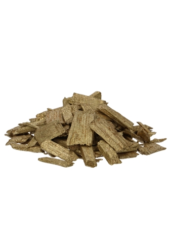 Decoratie Strooi Hout Snippers Glitter Goud 3 a 8cm 1 Liter