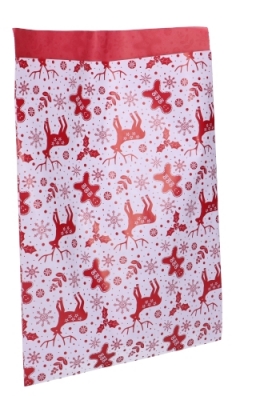 Kerstzakjes Rendier Rood Dubbelzijdig 21x30cm 100stuks