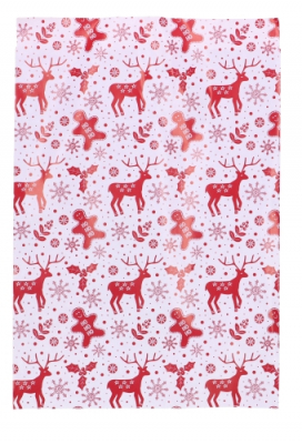 Kerstzakjes Rendier Rood Dubbelzijdig 21x30cm 100stuks