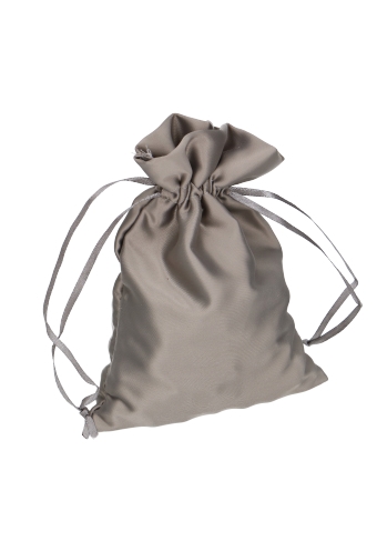Luxe Satijn Zakjes Mat Taupe Met Koord Medium 12x17cm 10stuks