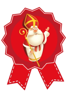 Etiketten Cadeauzegel Sinterklaas 4x5cm 500stuks