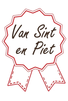 Etiketten Cadeauzegel Van Sint en Piet 4x5cm 500stuks OP IS OP