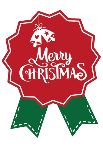 Etiketten Cadeauzegel Kerst Merry Christmas 4x5cm 500stuks