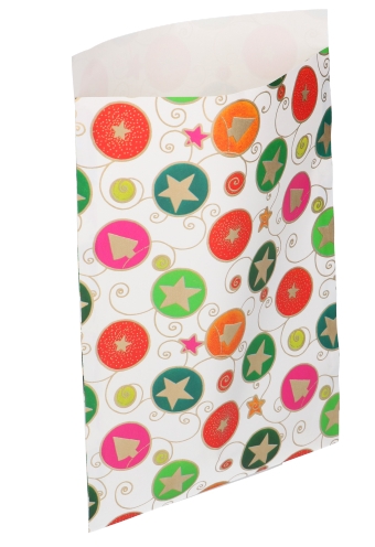 Kerstzakjes Stars White 17x25cm 250stuks