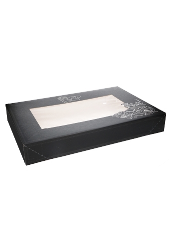 Cateringdoos Pico Black & Venster 55x37.5x8cm 50stuks op is op Cateringdoos Pico Black & Venster 55x37.5x8cm 50stuks op is op