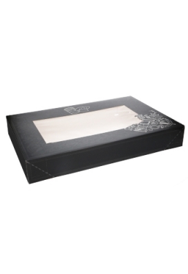 Cateringdoos Pico Black & Venster 55x37.5x8cm 50stuks op is op Cateringdoos Pico Black & Venster 55x37.5x8cm 50stuks op is op