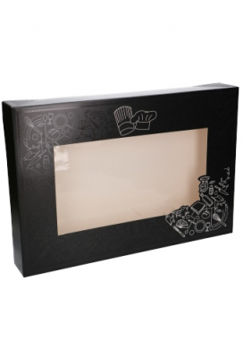Cateringdoos Pico Black & Venster 55x37.5x8cm 50stuks op is op Cateringdoos Pico Black & Venster 55x37.5x8cm 50stuks op is op