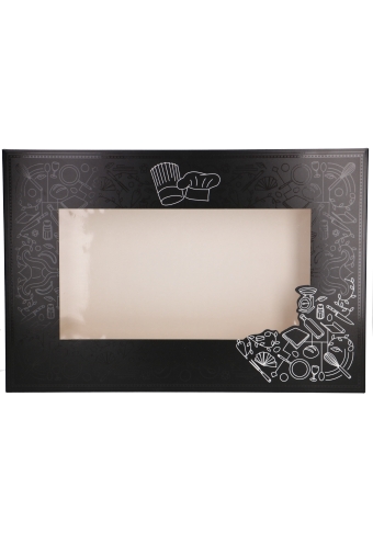 Cateringdoos Pico Black & Venster 55x37.5x8cm 50stuks op is op