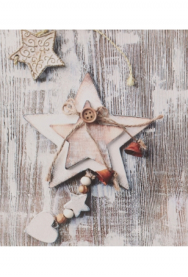 Kersttasjes Klein Wood Star 11x6.5x14.5cm 12stuks