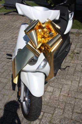 Grote Strik Scooter Milaan Metallic Goud d36x36+24cm